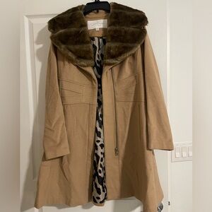 Jessica Simpson fur collar coat